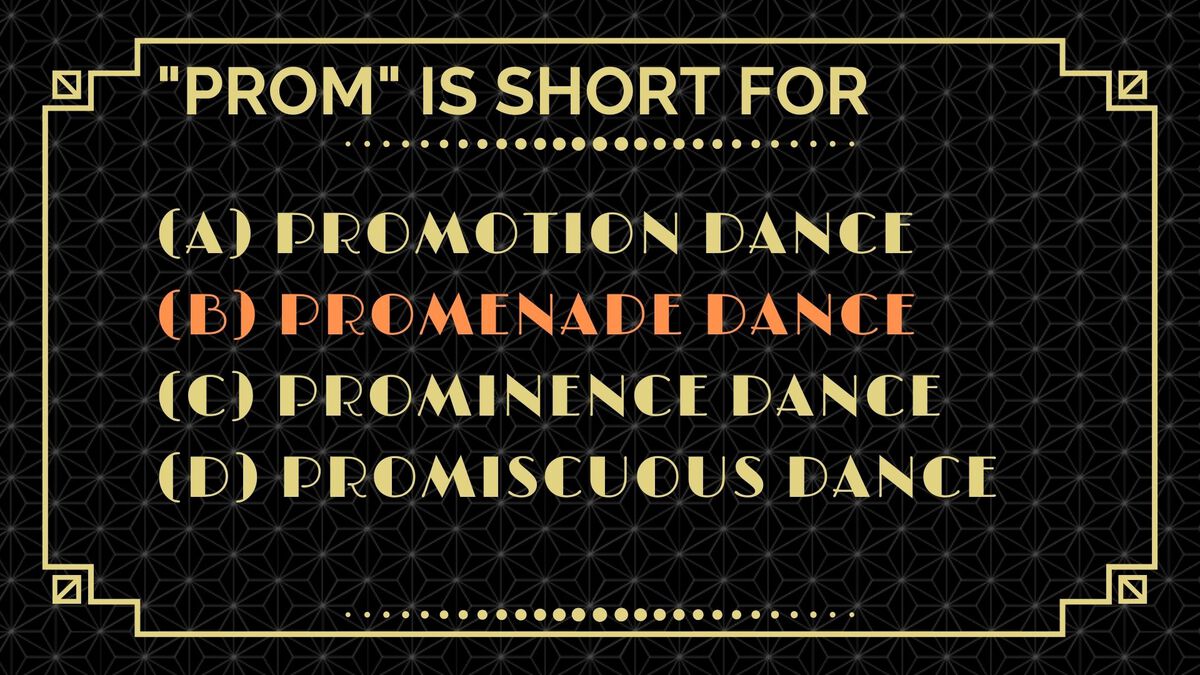 It's a game about...PROM image number null